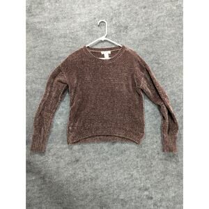 Love Crazy Women's Brown Round Neck Long Sleeve Knit Pullover Sweater Size L